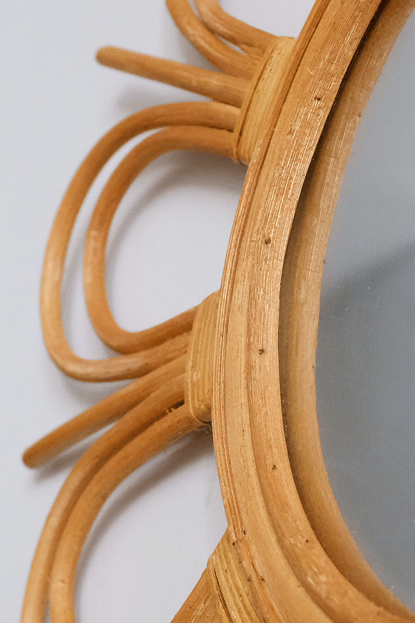 Splash of Sunshine - Bong Sunburst Natural Rattan Mirror