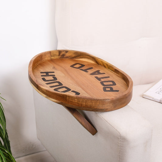 Couch Potato Tray- Acacia Wood