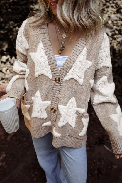 Twinkle My Stars! Clare Sherpa Star Cardigan