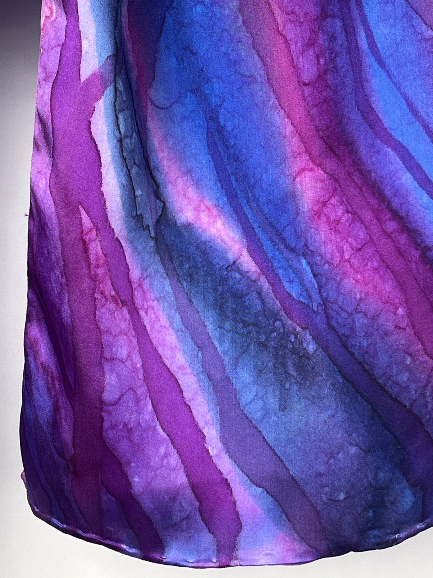 Purple Flow - Hand-dyed Silk Scarf