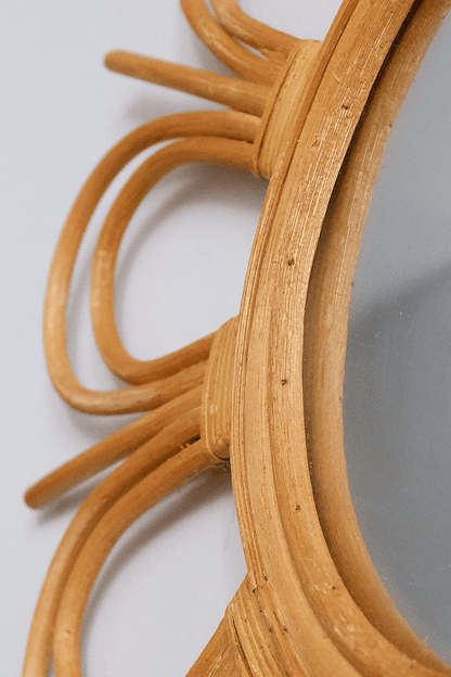 Splash of Sunshine - Bong Sunburst Natural Rattan Mirror