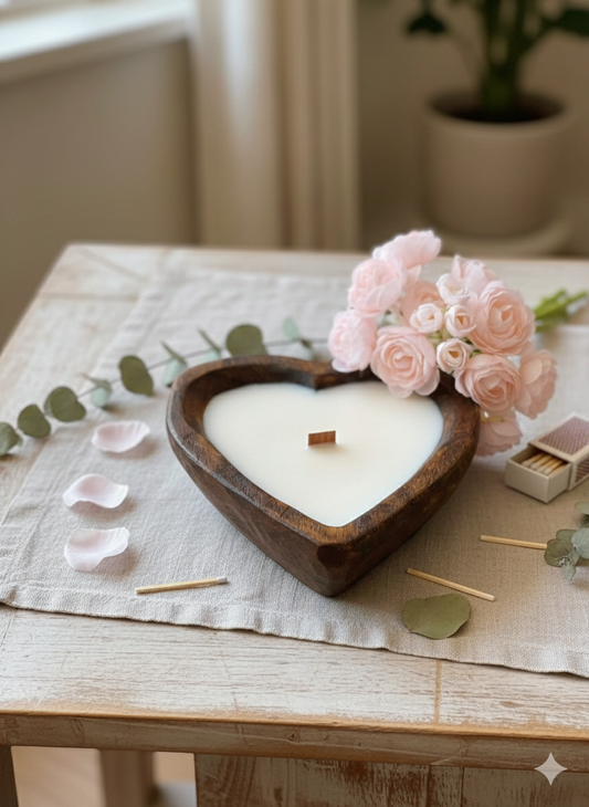 Endless Love Wooden Candle