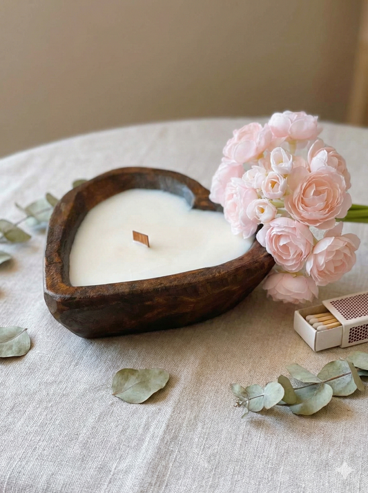 Endless Love Wooden Candle