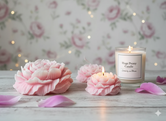 Peony Candle - Like one right out of gramma's garden