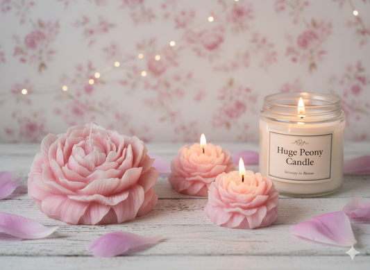 Peony Candle - Like one right out of gramma's garden