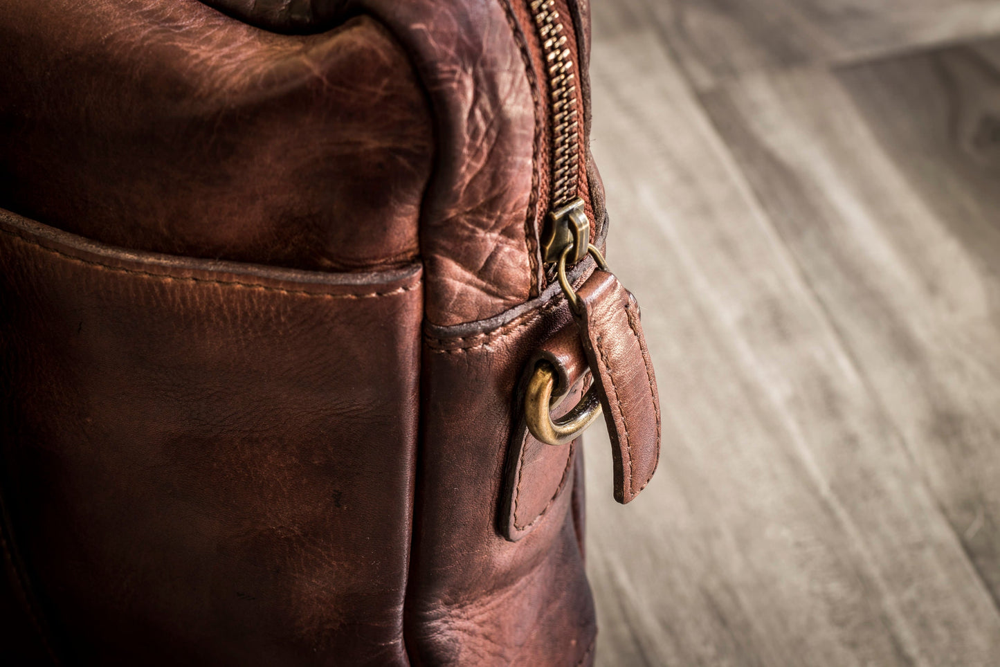 Slick Leather Brief Bag - Laptop transportation with casual style