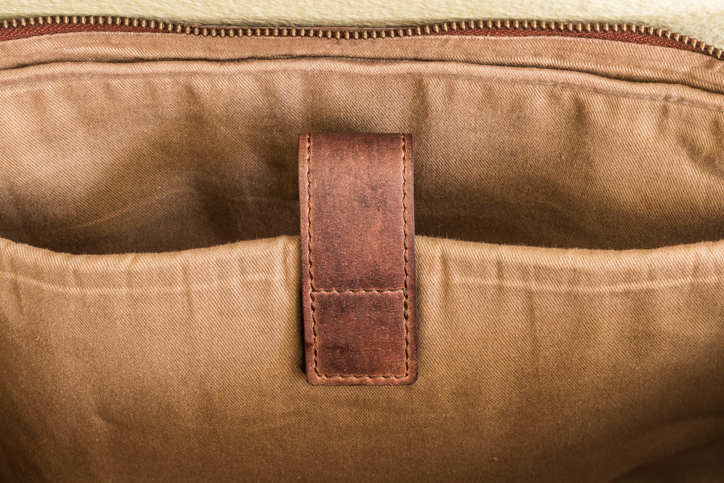 Slick Leather Brief Bag - Laptop transportation with casual style