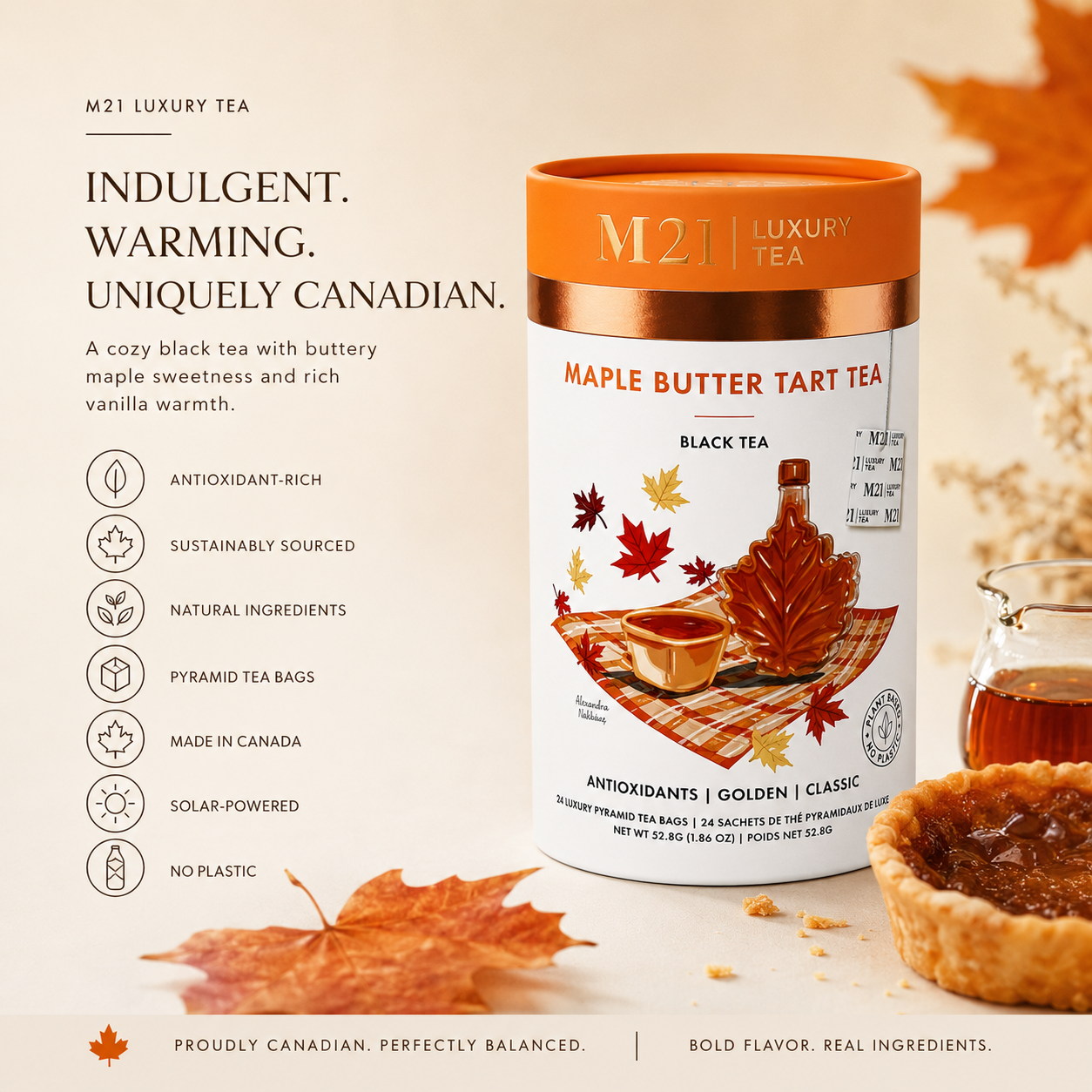 Maple Butter Tart Luxury Tea | Canadian | 24ct