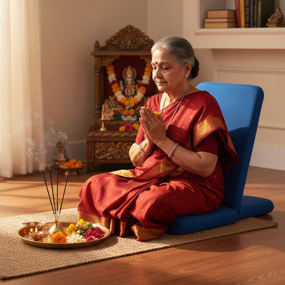 OMSutra Folding Meditation Chair – Portable Comfort for Meditation, Yoga, and More