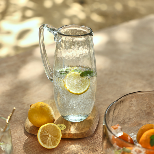 Pebbled Glass Pitcher