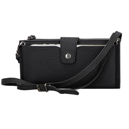 Kaycee Leather Women's Cell Phone Wallet with Strap