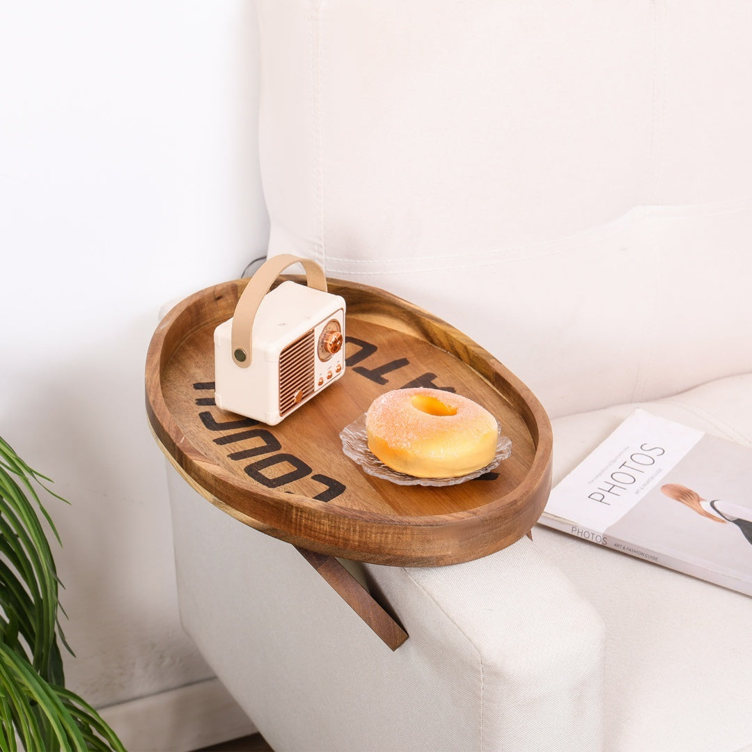 Couch Potato Tray- Acacia Wood